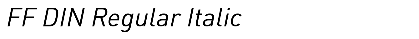 FF DIN Regular Italic